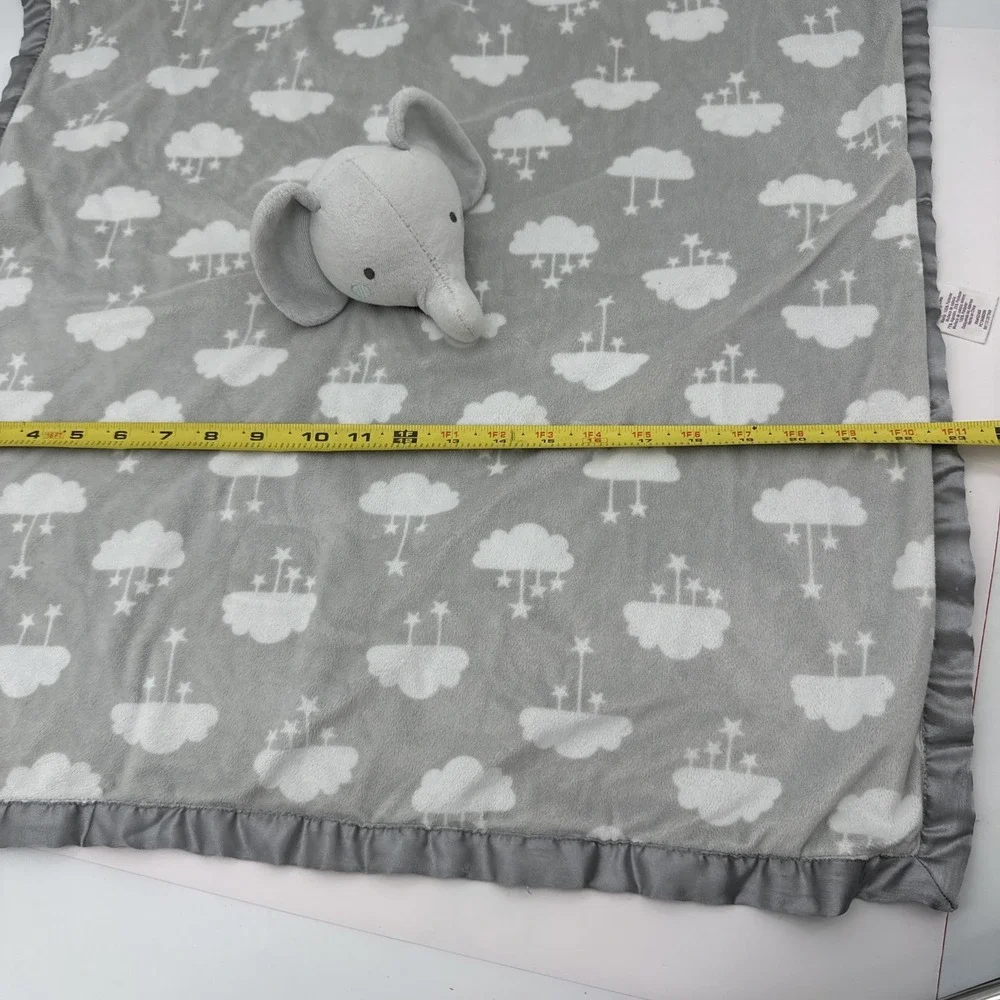 Parents Choice Large Gray Elephant Baby Lovey Clouds Security Blanket Walmart